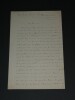 Gustave Boissi&egrave;re LETTRE AUTOGRAPHE SIGN&Eacute;E. Photographies laides de fillettes. Gustave BOISSI&Egrave;RE