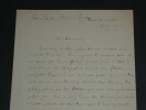 Gustave Boissi&egrave;re LETTRE AUTOGRAPHE SIGN&Eacute;E. Photographies laides de fillettes. Gustave BOISSI&Egrave;RE