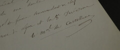 Boniface de Castellane - LETTRE AUTOGRAPHE SIGN&Eacute;E AU G&eacute;n&eacute;ral de Geraudon, 1857. Boniface de Castellane