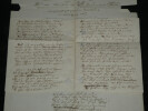 Friedrich Hofmann, &eacute;crivain saxon - Manuscrit po&eacute;tique autographe en Allemand -. Friedrich HOFMANN