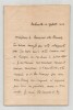 Albert L&eacute;on Marie Le Nordez &Eacute;v&ecirc;que - Lettre autographe sign&eacute;e - 1909. Albert L&eacute;on Marie Le Nordez