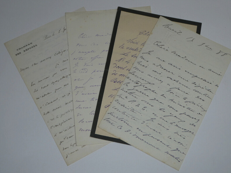 Hortense FLOQUET - 3 LETTRES AUTOGRAPHES SIGN&Eacute;ES + 1 LAS D'UN D&Eacute;PUT&Eacute; - 1888. Hortense FLOQUET