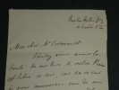 George Alexander Osborne - LETTRE AUTOGRAPHE SIGN&Eacute;E piano  Vidal et Franchomme. George Alexander OSBORNE