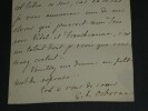 George Alexander Osborne - LETTRE AUTOGRAPHE SIGN&Eacute;E piano  Vidal et Franchomme. George Alexander OSBORNE