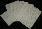 Pierre de La M&eacute;sang&egrave;re Curieux manuscrit autographe  "Aventure" 7 pages. Pierre de La M&eacute;sang&egrave;re