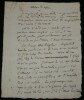 Pierre de La M&eacute;sang&egrave;re Curieux manuscrit autographe  "Aventure" 7 pages. Pierre de La M&eacute;sang&egrave;re