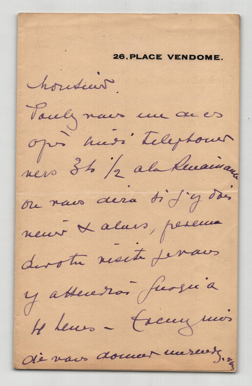 Lucien Guitry - Lettre autographe sign&eacute;e "un rendez-vous aussi bizarre" 2 pages. Lucien GUITRY