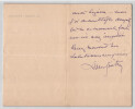 Lucien Guitry - Lettre autographe sign&eacute;e "un rendez-vous aussi bizarre" 2 pages. Lucien GUITRY