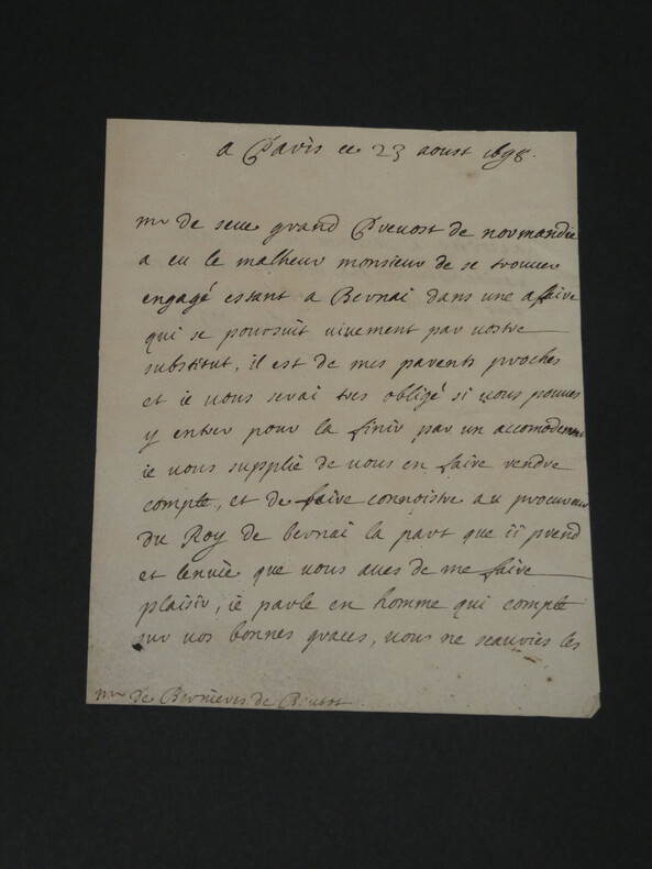 Michel de Chamillart - Lettre autographe sign&eacute;e - 1698. Michel de CHAMILLART