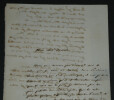 Jean-Fran&ccedil;ois BAYARD - LETTRE AUTOGRAPHE SIGN&Eacute;E &Agrave; Mr DERVAL - "P&eacute;roline" - 1842. Jean-Fran&ccedil;ois BAYARD