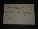 Jules Massenet, Fug&egrave;re, Bo&iuml;eldieu, al. - Feuillet avec 9 signatures autographes. Jules MASSENET