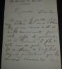 Henri ROCHEFORT - LETTRE AUTOGRAPHE SIGN&Eacute;E DE REMERCIEMENTS AU DIRECTEUR, 1888. Henri ROCHEFORT