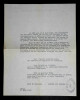 ASSOCIATION FRANCE-YOUGOSLAVIE TAPUSCRIT A M.RISTITCH SUR LE COUP D'ETAT DE 1941. Association France-Yougoslavie