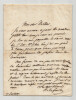 Charles H&eacute;guin de Guerle - Professeur et latiniste - Lettre autographe sign&eacute;e. Charles H&eacute;guin de Guerle