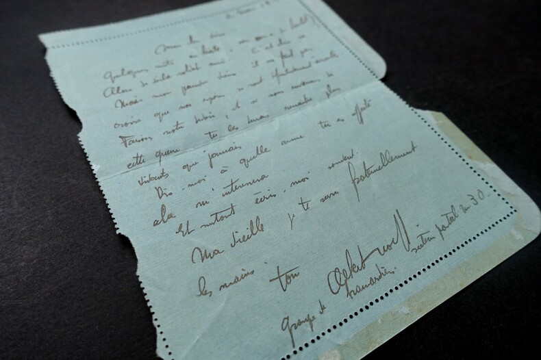 WOLFF Albert - CARTE LETTRE AUTOGRAPHE SIGN&Eacute;E, PREMI&Egrave;RE GUERRE MONDIALE, 1915. Albert WOLFF