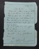 WOLFF Albert - CARTE LETTRE AUTOGRAPHE SIGN&Eacute;E, PREMI&Egrave;RE GUERRE MONDIALE, 1915. Albert WOLFF