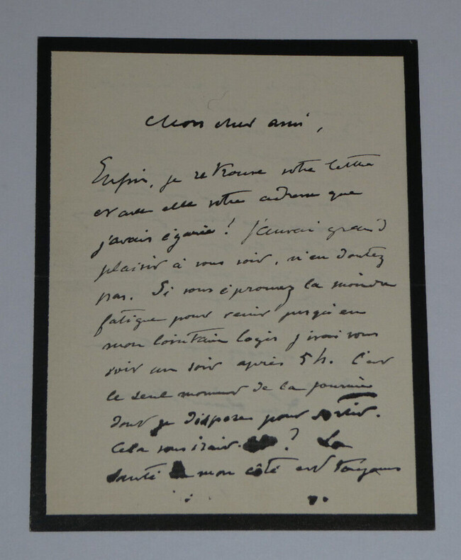 Luc Olivier Merson - LETTRE AUTOGRAPHE SIGN&Eacute;E - 2 pages. Luc-Olivier MERSON