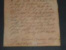 Manuscrit - Autorisation d'un marchand hongrois &agrave; repasser la fronti&egrave;re - 1792. 