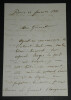Mar&eacute;chal de Canrobert - Lettre autographe sign&eacute;e &agrave; un G&eacute;n&eacute;ral - 1851. Fran&ccedil;ois Marcellin Certain de Canrobert