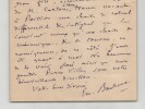 &Eacute;mile Boutroux - Philosophe - Lettre autographe sign&eacute;e au Recteur - 1910. &Eacute;mile BOUTROUX