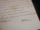 Louis Jules TROCHU, Homme d'&Eacute;tat - LETTRE AUTOGRAPHE SIGN&Eacute;E 1871 VERSAILLES. Louis Jules TROCHU