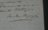 Camille ROQUEPLAN, Peintre - LETTRE AUTOGRAPHE SIGN&Eacute;E REMERCIEMENTS DE 2 PAGES. Camille ROQUEPLAN