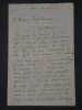 Paul FORT - Lettre autographe sign&eacute;e &agrave; Pierre TOURNIER, Paris, 1909, 2 pages. Paul FORT