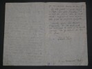 Paul FORT - Lettre autographe sign&eacute;e &agrave; Pierre TOURNIER, Paris, 1909, 2 pages. Paul FORT