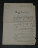 L&eacute;on Parvill&eacute;e - Lettre autographe sign&eacute;e - C&eacute;ramique d&eacute;corative - 1884. L&eacute;on PARVILL&Eacute;E