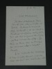 Henry de Montherlant - Lettre autographe sign&eacute;e marque de sympathie - 1954. Henry de MONTHERLANT