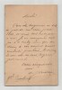 G&eacute;n&eacute;ral Albert Cambriels - Lettre autographe sign&eacute;e - "Vous &ecirc;tes mignonne". Albert CAMBRIELS