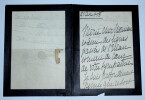 Henriette JOURDAIN - LETTRE AUTOGRAPHE SIGN&Eacute;E SUR LA MORT DE Roger JOURDAIN. Henriette JOURDAIN