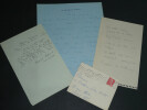 Juliette & Marcel ACHARD - LETTRES AUTOGRAPHES SIGN&Eacute;ES &Agrave; LHOSTE - 1950. Marcel ACHARD