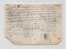 Parchemin Belenglise Quittance au tr&eacute;sorier de l'extraordinaire des guerre 1695. Belenglise