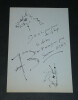 Simmone AZA&Iuml;S - PO&Eacute;TESSE &Eacute;ROTIQUE - TR&Egrave;S RARE AUTOGRAPHE SIGN&Eacute; ET DESSINS - 1973. Simmone Michel AZA&Iuml;S