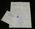 Alfred Cortot - LETTRE AUTOGRAPHE SIGN&Eacute;E &Agrave; C. Olivier - Randonn&eacute;e routi&egrave;re 1958. Alfred CORTOT