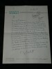 Alfred Cortot - LETTRE AUTOGRAPHE SIGN&Eacute;E &Agrave; C. Olivier - Randonn&eacute;e routi&egrave;re 1958. Alfred CORTOT