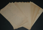 Jean VALMY-BAYSSE, Po&egrave;te - MANUSCRIT AUTOGRAPHE, "Le coeur et les yeux" 17 pages. Jean VALMY-BAYSSE