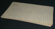 Jean VALMY-BAYSSE, Po&egrave;te - MANUSCRIT AUTOGRAPHE, "Le coeur et les yeux" 17 pages. Jean VALMY-BAYSSE