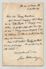Jean Schlumberger - Lettre autographe sign&eacute;e &agrave; Thierry Maulnier - 1947. Jean SCHLUMBERGER