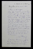 Gustave NADAUD - LETTRE AUTOGRAPHE SIGNEE, Passy-Paris, 1886. Gustave NADAUD
