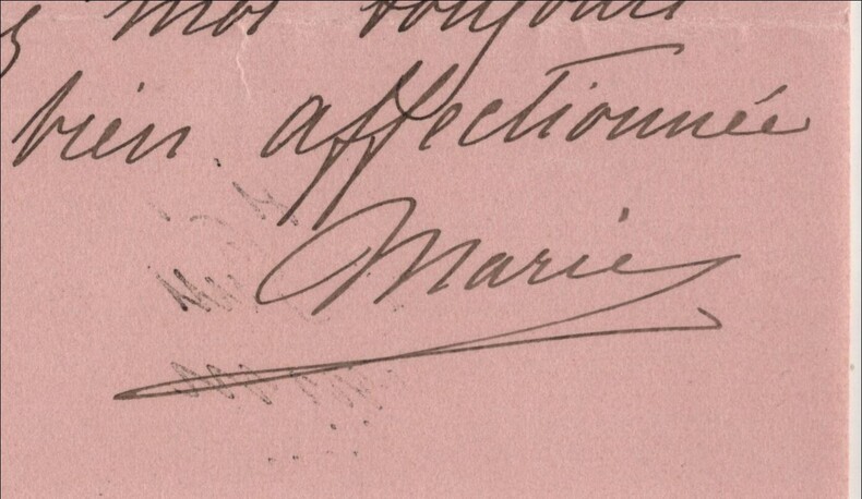 Marie d'Orl&eacute;ans princesse Valdemar de Danemark - Lettre autographe sign&eacute;e 1898. Marie d'Orl&eacute;ans