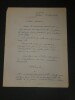 Roger VERCEL - LETTRE AUTOGRAPHE SIGN&Eacute;E, exemplaire pour la presse , 1943. Roger VERCEL