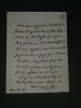 Pierre-Jean de BERANGER - LETTRE AUTOGRAPHE SIGNEE &agrave; un ami, 1 page. Pierre-Jean de B&Eacute;RANGER
