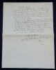 Marcel LENOIR - LETTRE DE CONDOL&Eacute;ANCES AUTOGRAPHE SIGN&Eacute;E &Agrave; Henry LAPAUZE, Paris. Marcel LENOIR