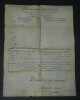Jean-Baptiste BOUCHOTTE, Min. de la Guerre-BREVET DE SOUS-LIEUTENANT SIGN&Eacute;, 1792. Jean-Baptiste BOUCHOTTE
