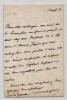 Auguste Maquet - Lettre autographe sign&eacute;e "un vide bien regrettable". Auguste MAQUET