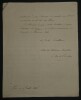 Charles de Choiseul-Praslin -Lettre autographe sign&eacute;e au Chancelier Dambray,1826. Charles de Choiseul-Praslin