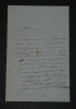 Louise COLET- LETTRE AUTOGRAPHE SIGN&Eacute;E &Agrave; Louis-Charles BELLEVAL, 1853. Louise COLET