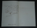 Louise COLET- LETTRE AUTOGRAPHE SIGN&Eacute;E &Agrave; Louis-Charles BELLEVAL, 1853. Louise COLET